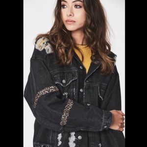 Carmar Oversized Distressed Denim Jacket